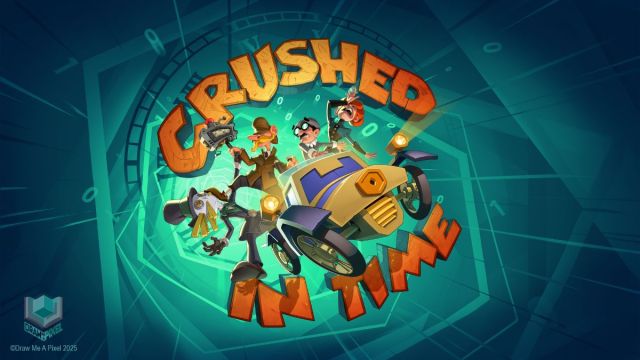Key art for the upcoming 2026 game Crushed In Time by Draw Me A Pixel.