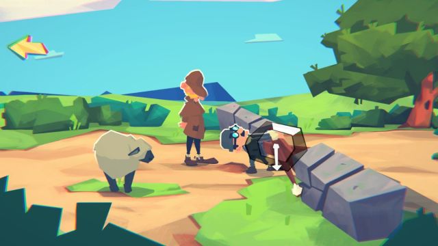 Watson attempts to move a log out of the way as Sherlock watches on in Crushed In Time.