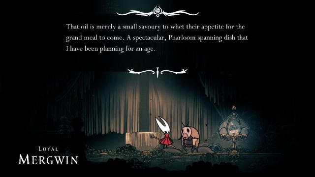 Hollow Knight Silksong start the great taste of pharloom quest by speaking to mergwin