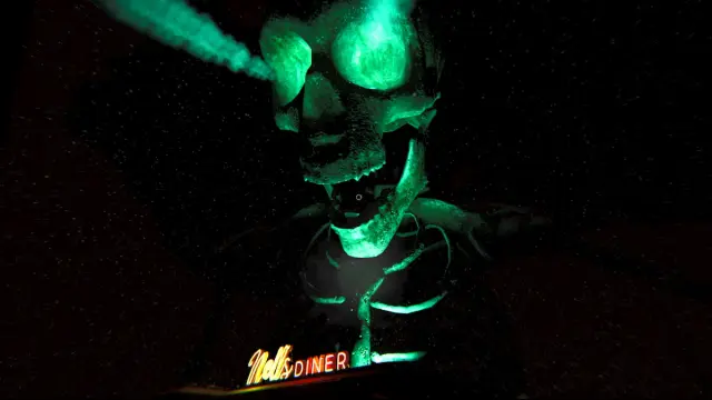 Green skull over nell's diner in phasmophobia